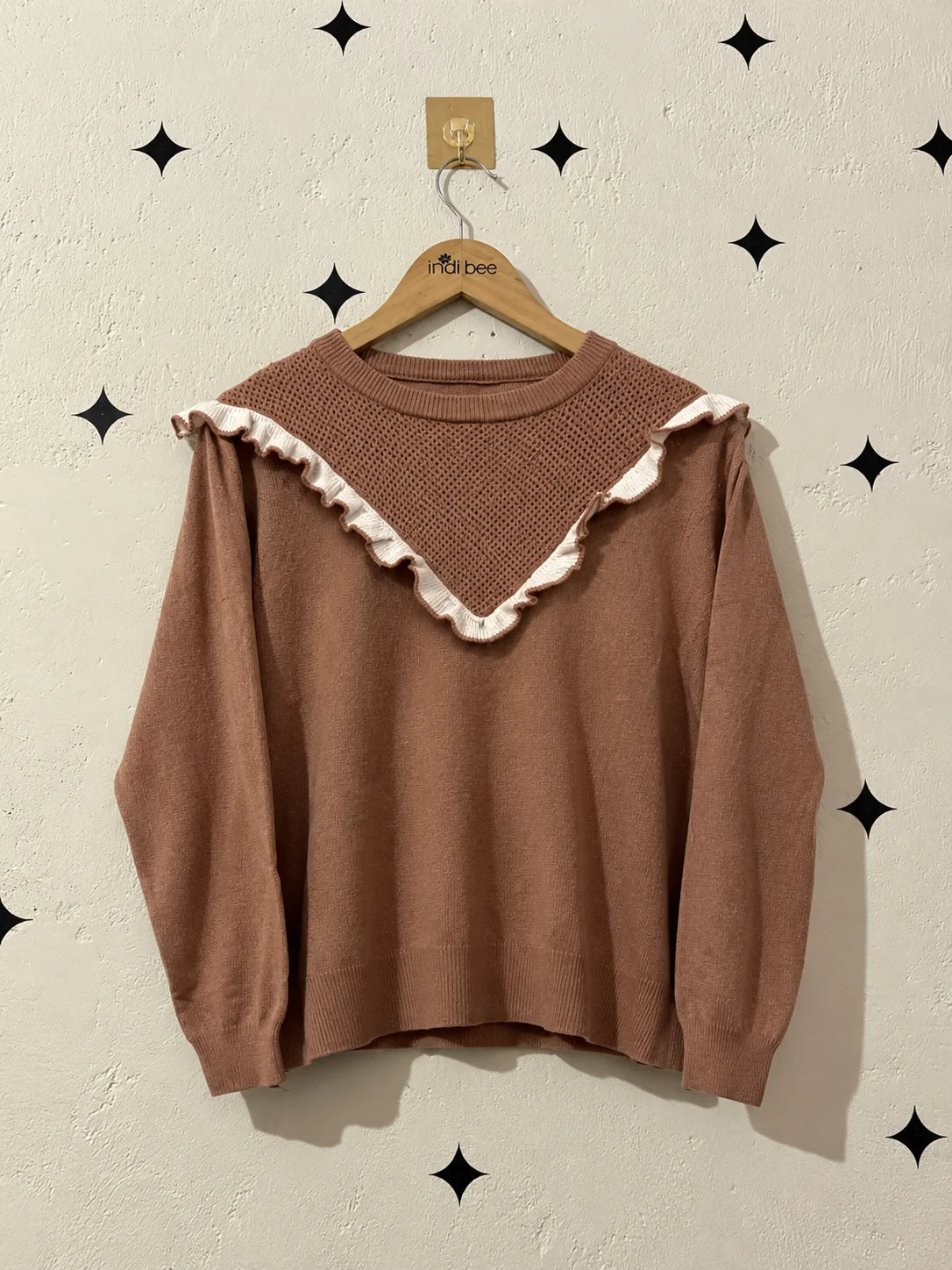 Ruffle Trim Sweater