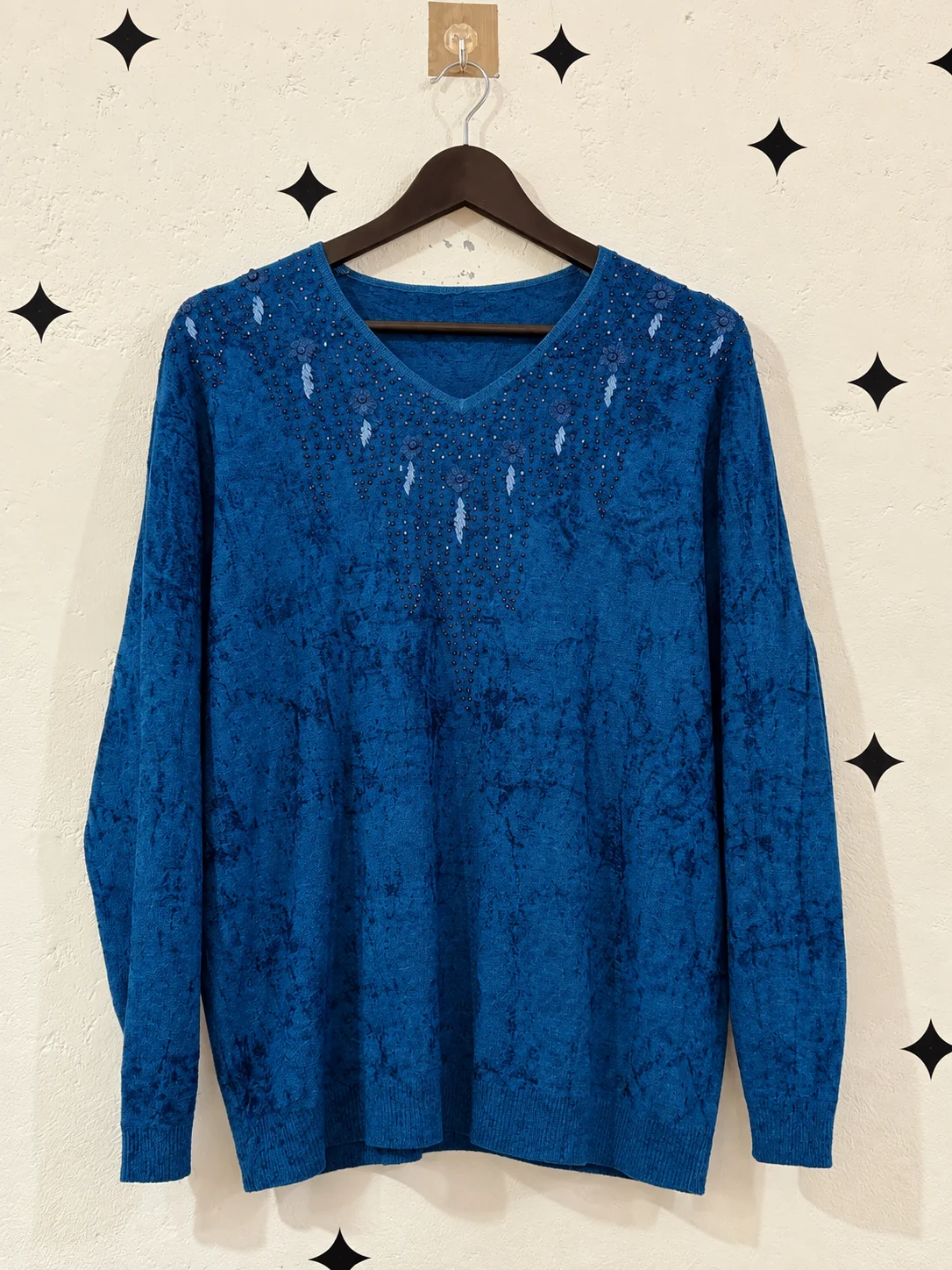 Blue V-Neck Sweater