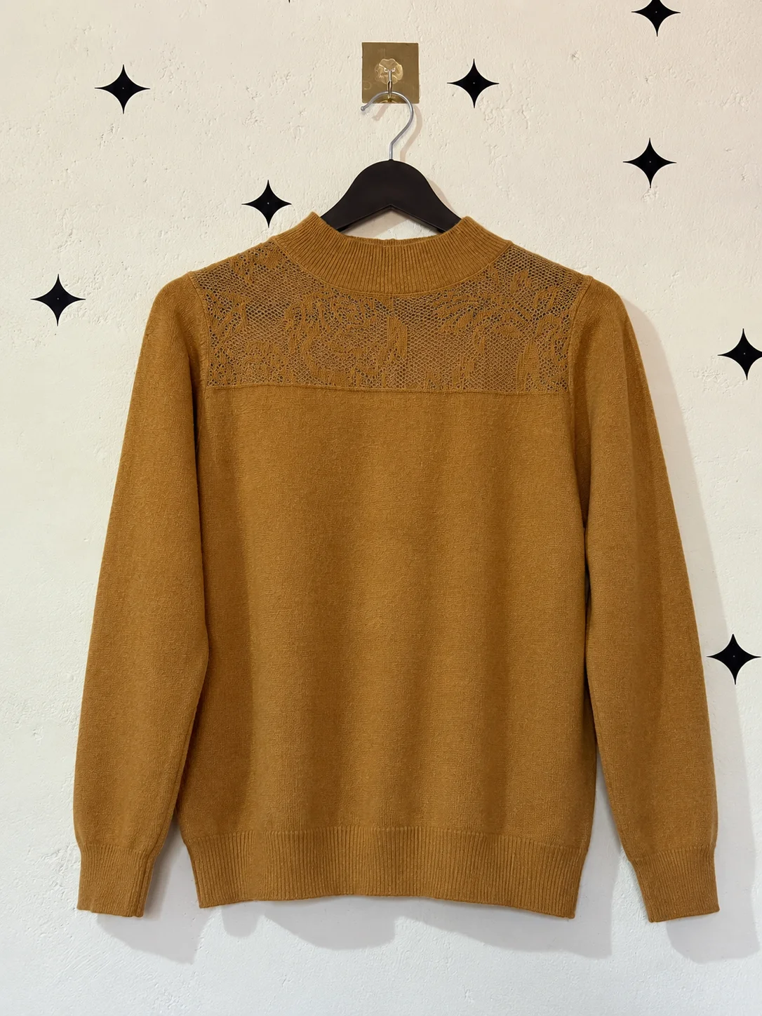 Mustard Lace Sweater