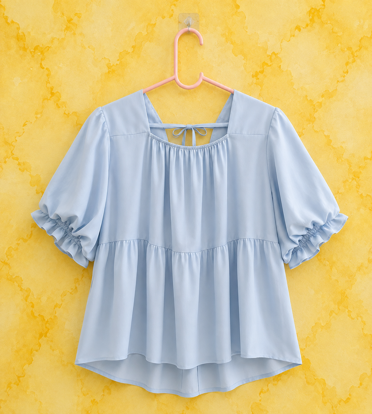 Puff Sleeve Ruffle Top