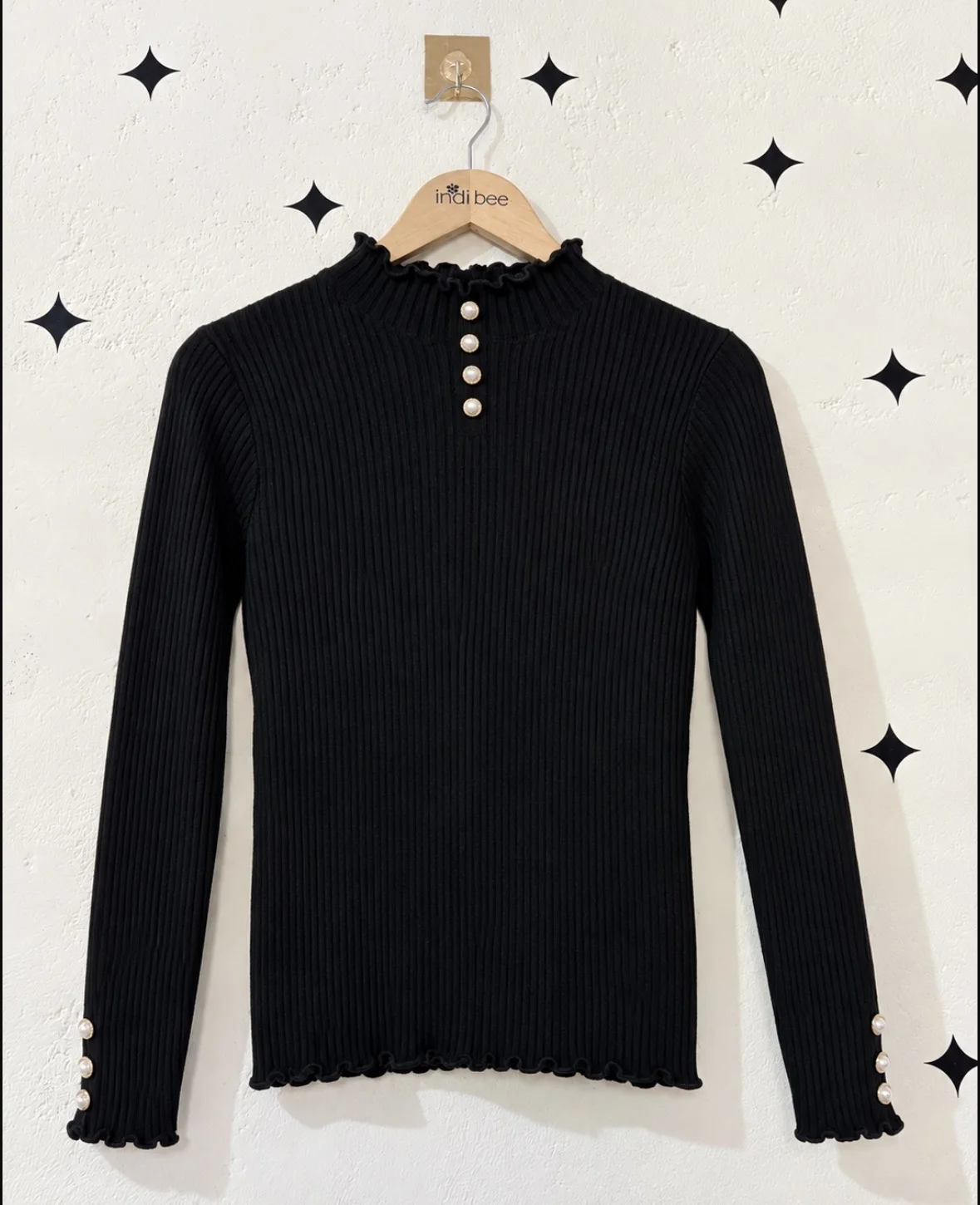 Black Ribbed Sweater