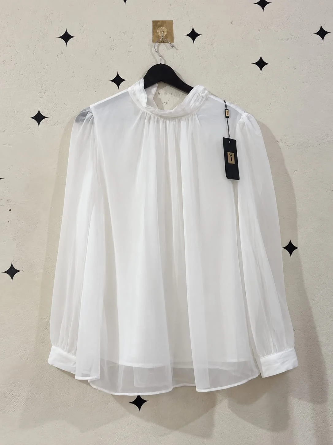 White Ruffled Top