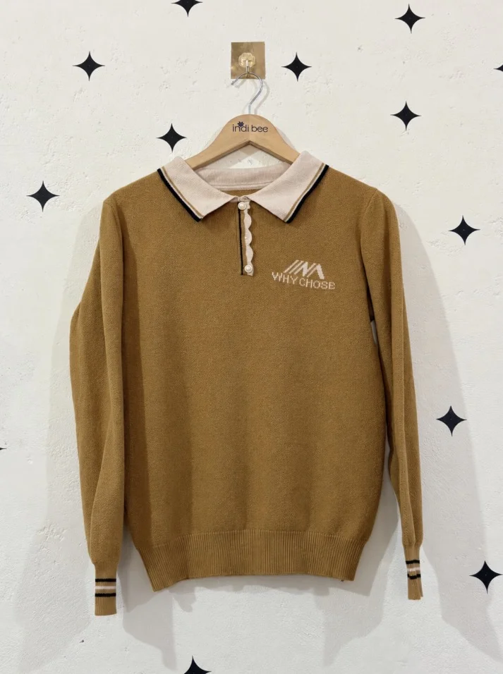 Brown Collar Sweater