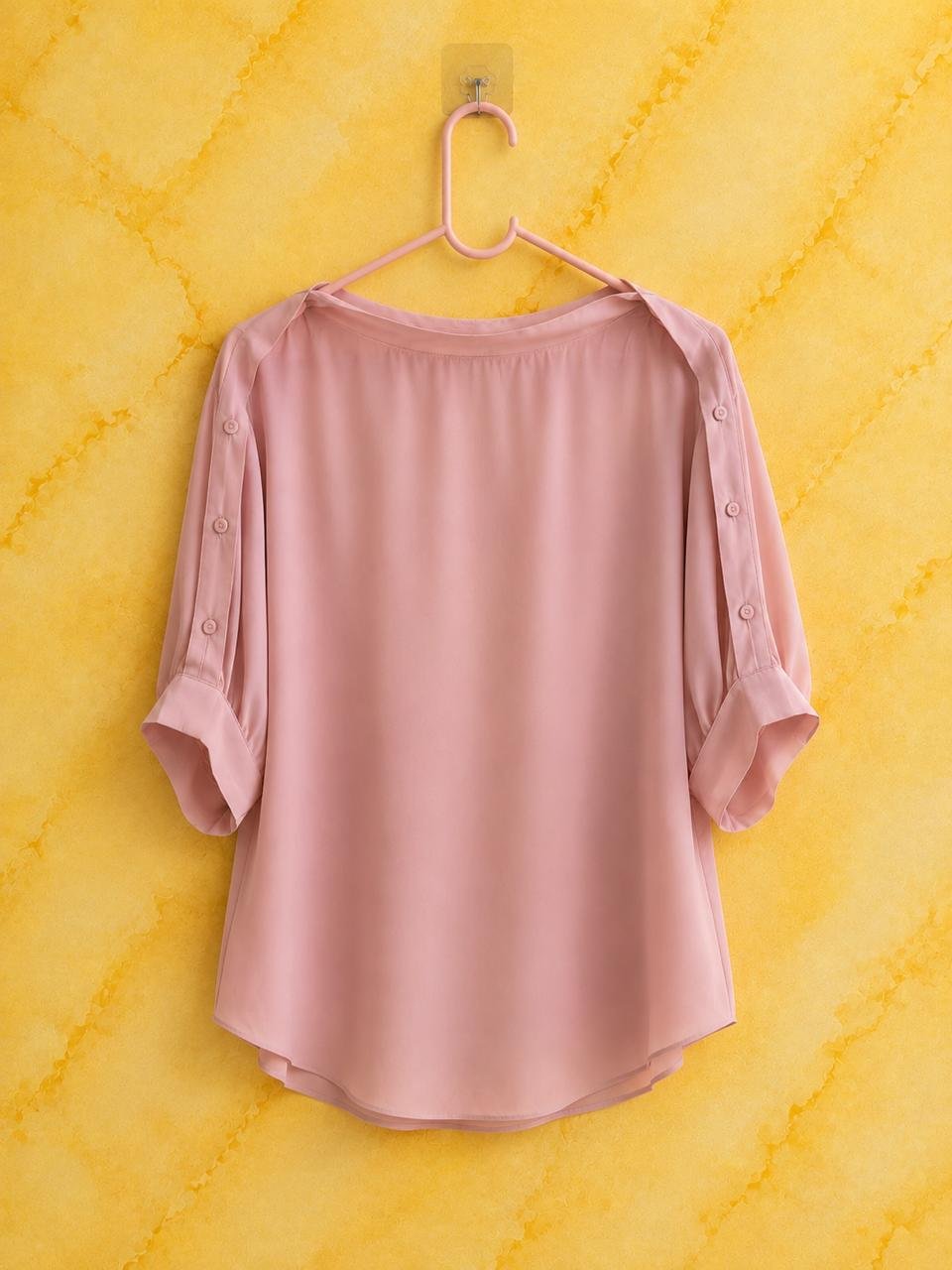 Pink Sleeve Detail Top