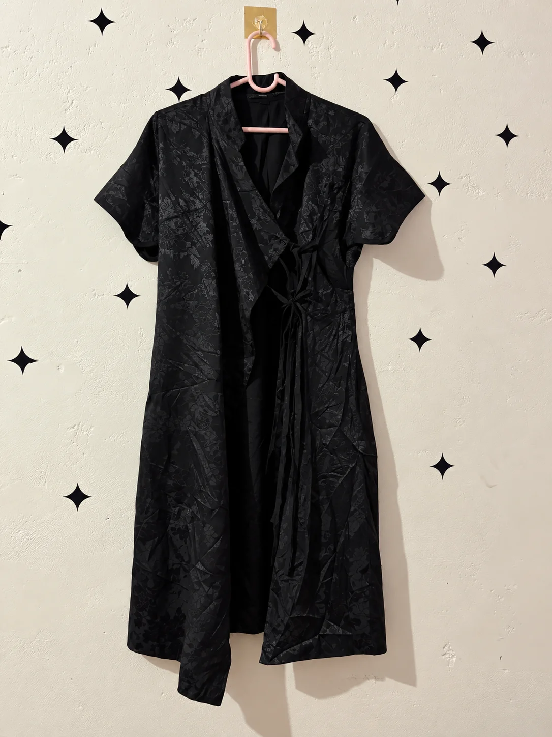 Black silkey over-coat