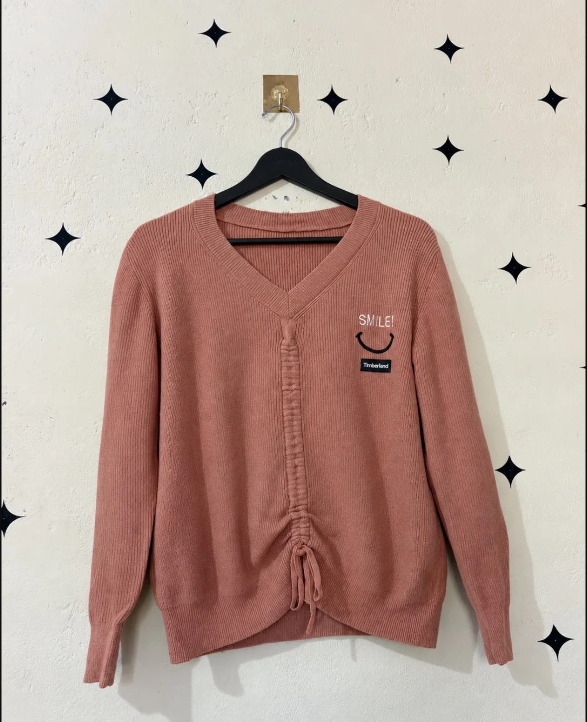 Ruched Ribbed Sweater