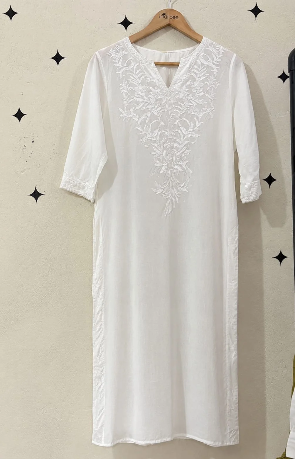 White Embroidered Kurti