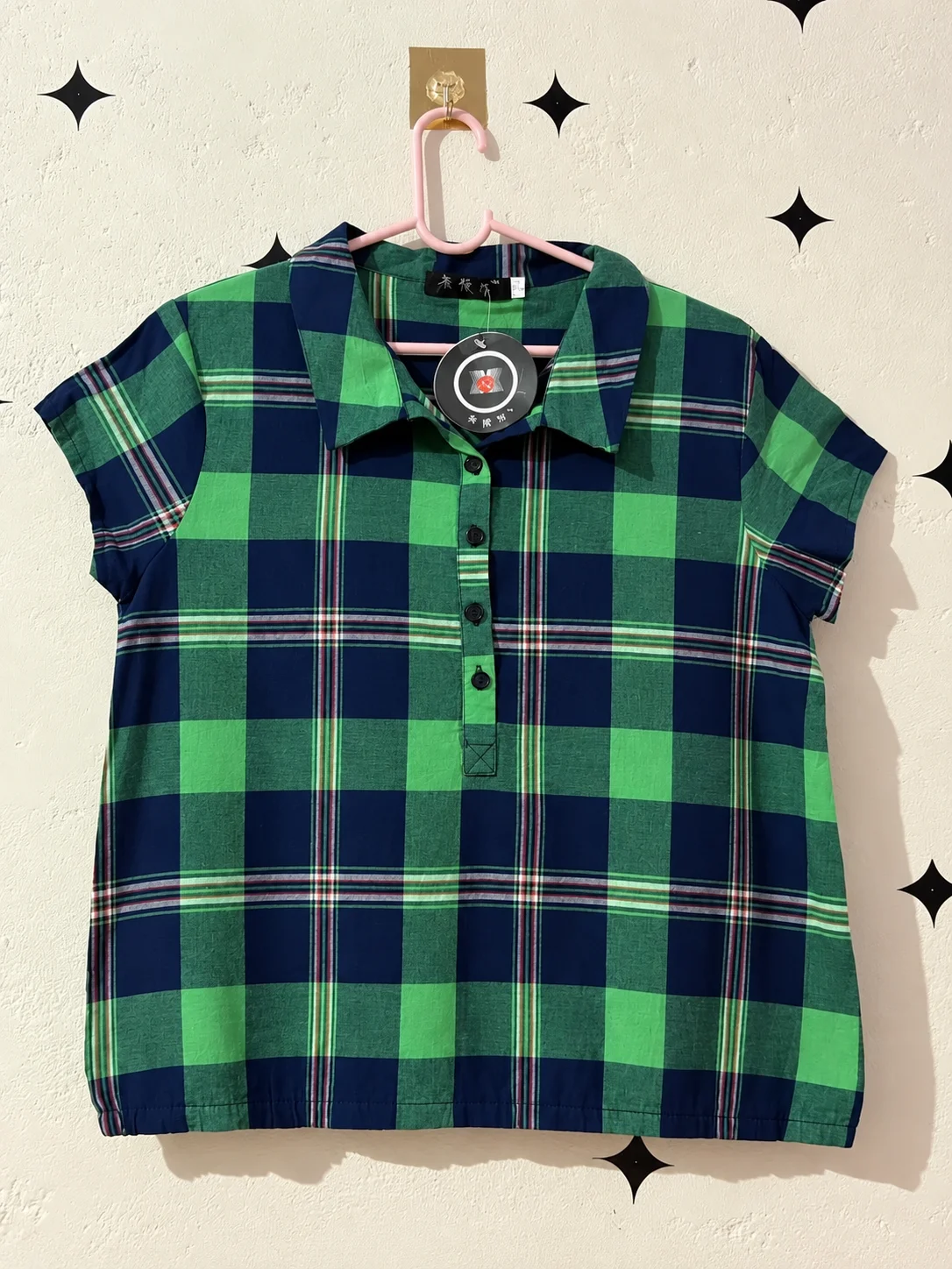 Plaid Cotton Top