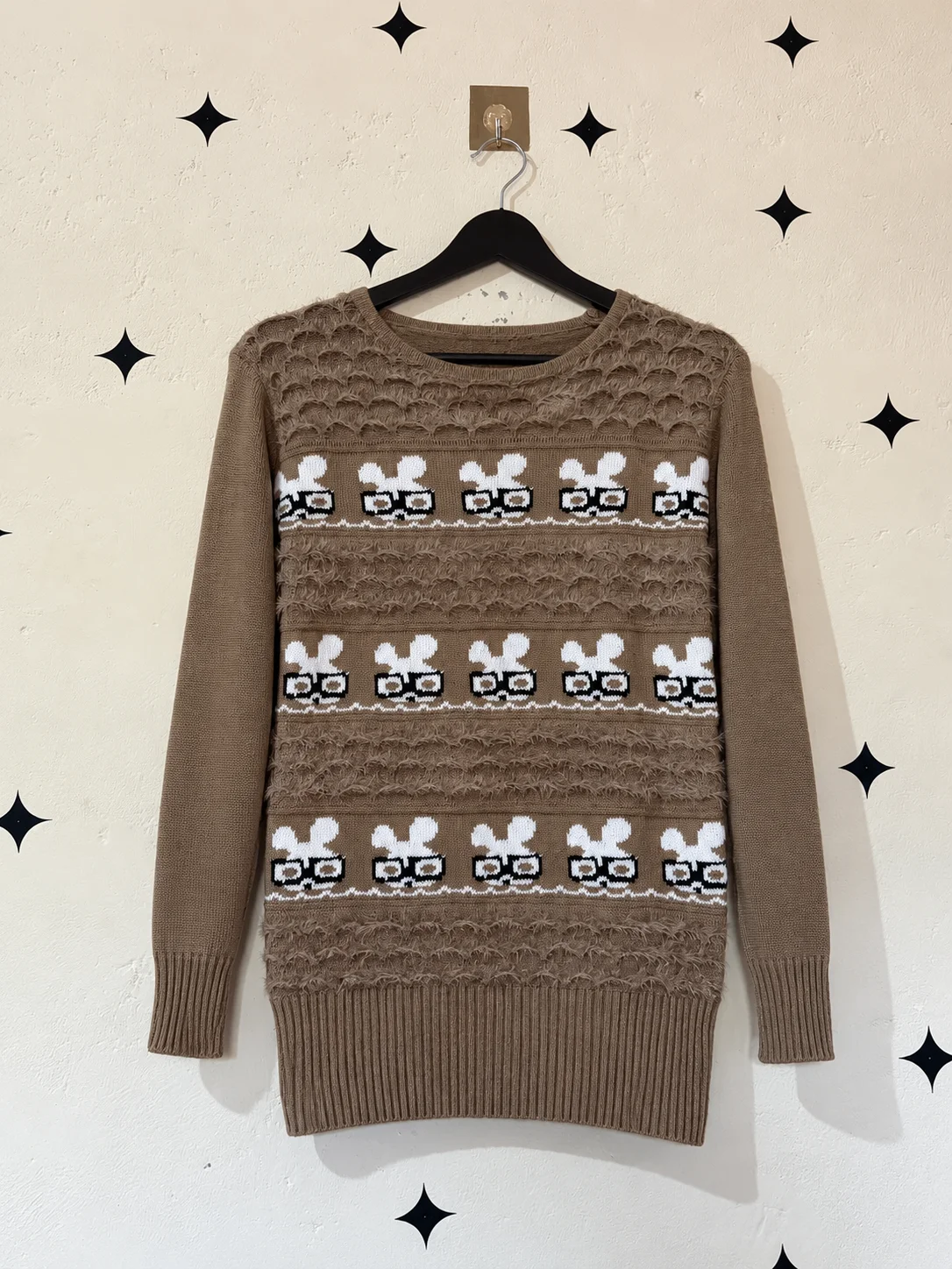 Brown Printed Sweater