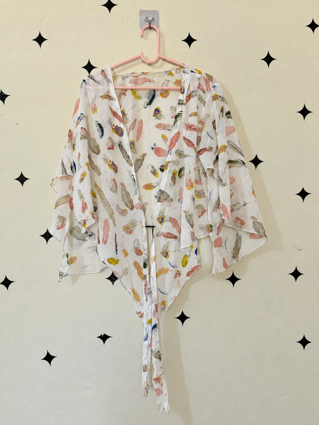 Feather Print Shrug