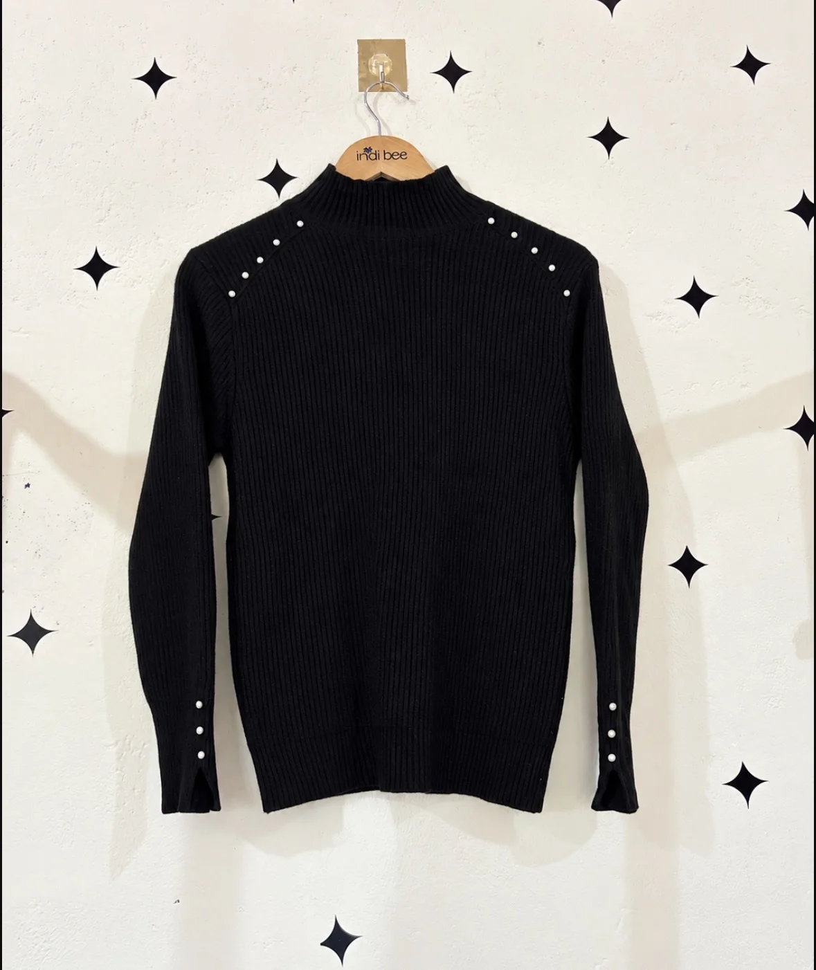 Black Ribbed Sweater