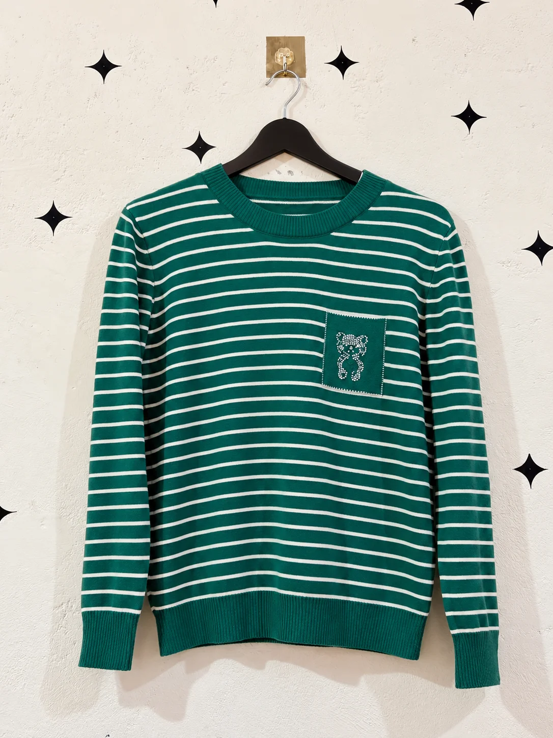 Green Striped Sweater