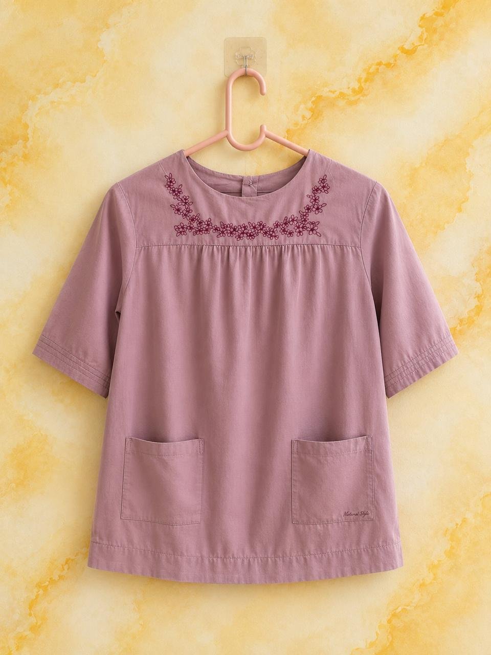 Pink Embroidered Top
