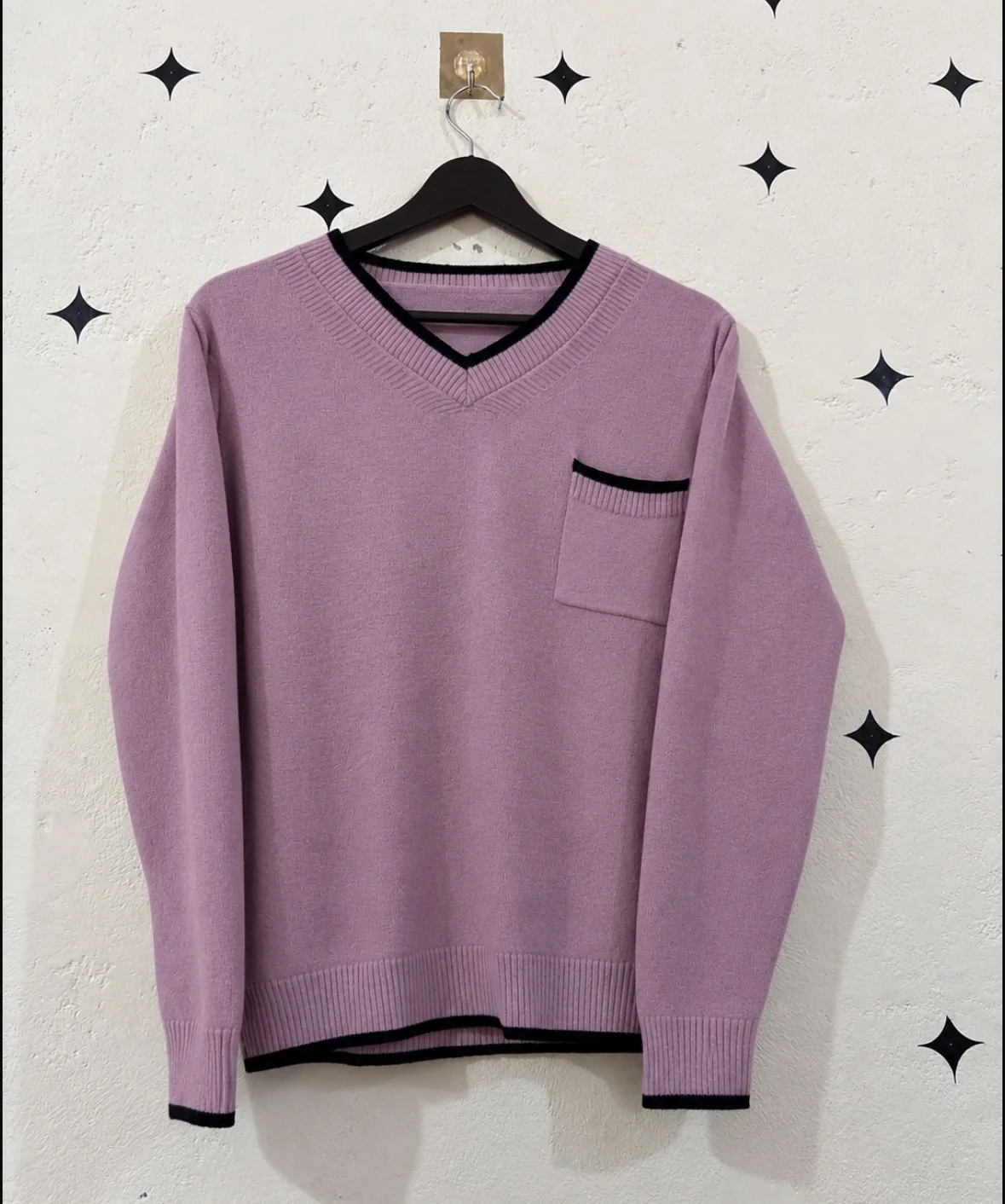 Lilac V-Neck Sweater