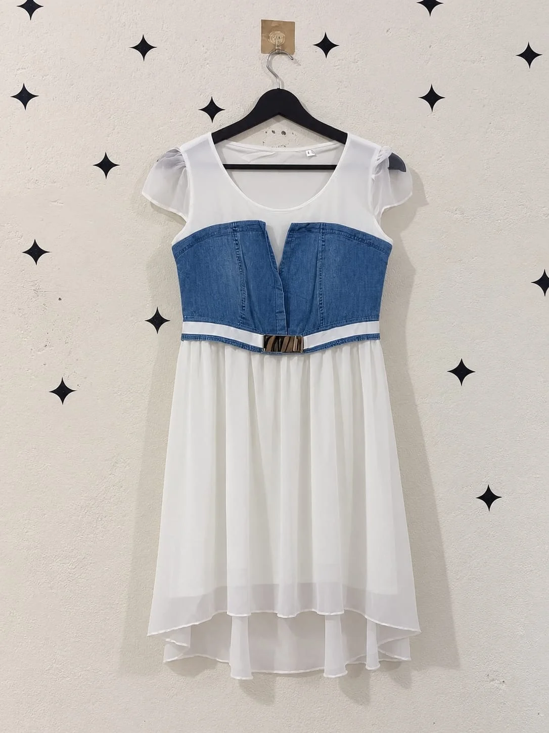 White Denim Top