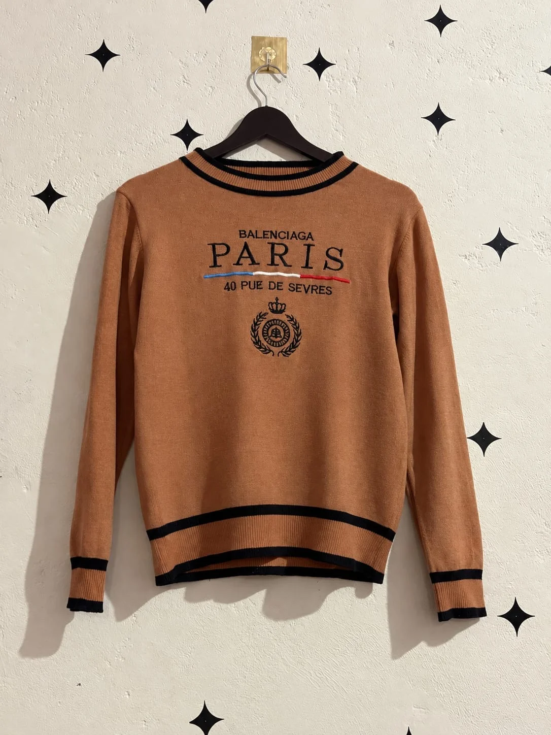 Brown Printed Sweater