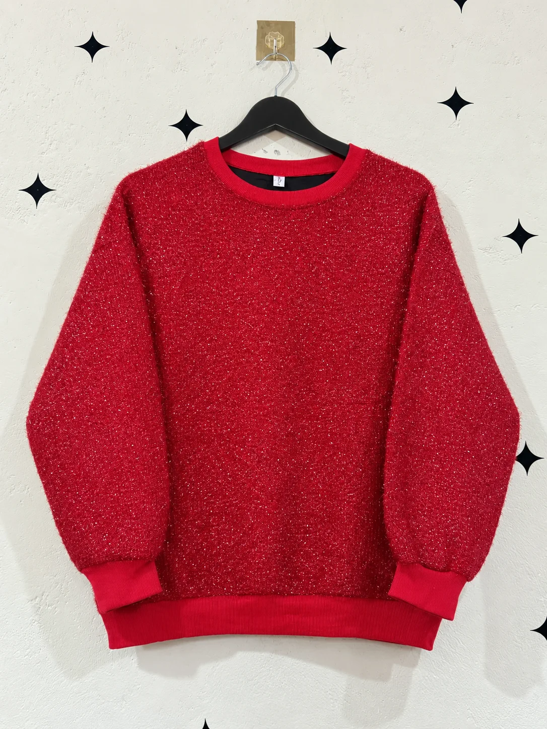 Red Shimmer Sweater
