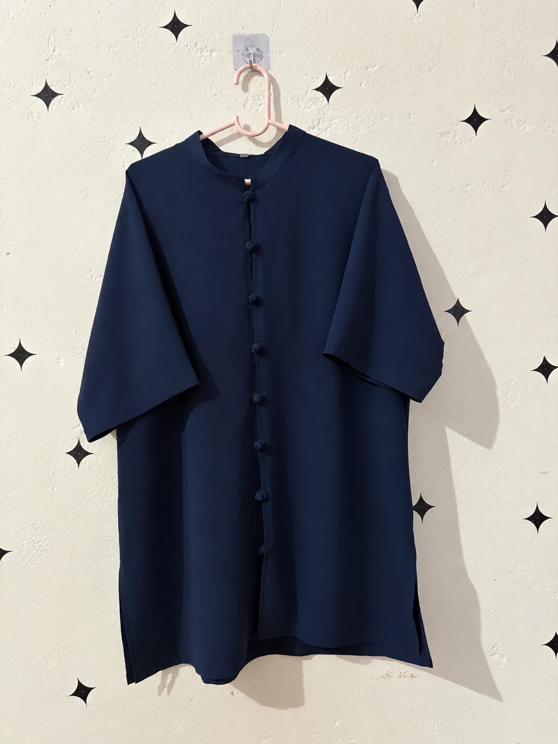 Navy Button-Down Tunic