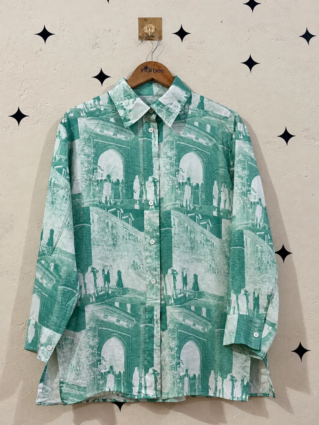 Green Printed Shirt