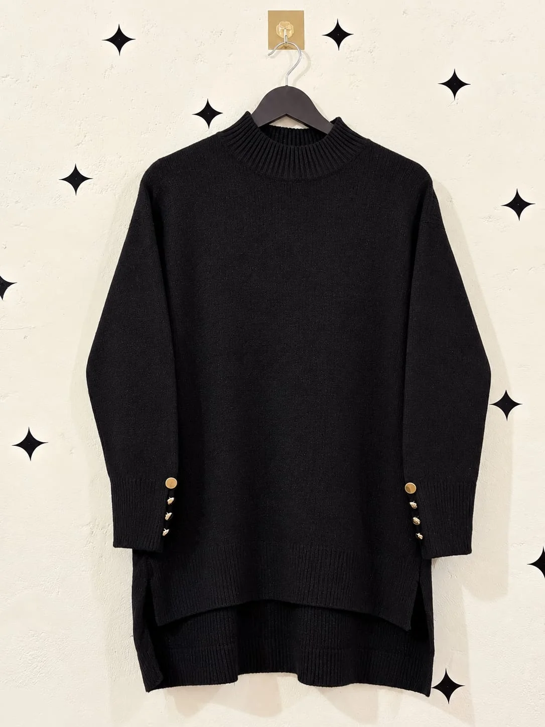 Black Ribbed Sweater