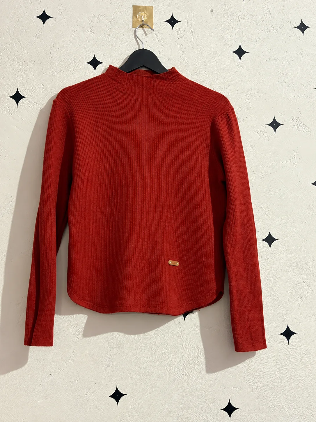 Red Ribbed Sweater